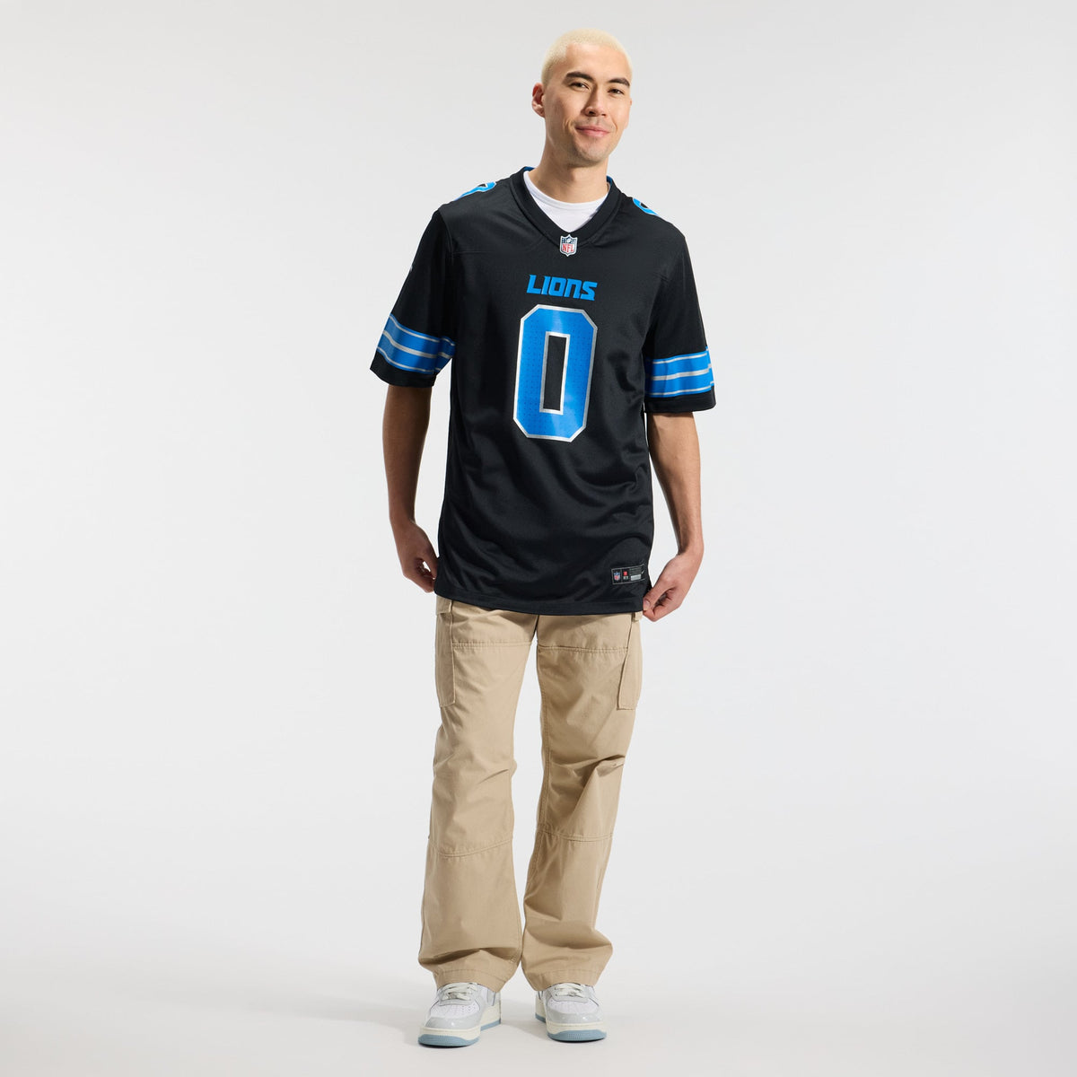 Men's Detroit Lions Jahmyr Gibbs Black 2nd Alternate Game Player Jersey