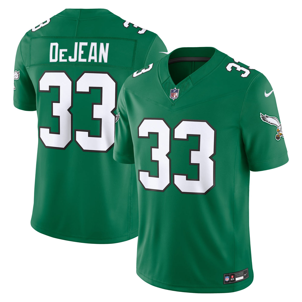 Men's Philadelphia Eagles Cooper DeJean Black Alternate Stitched Jersey