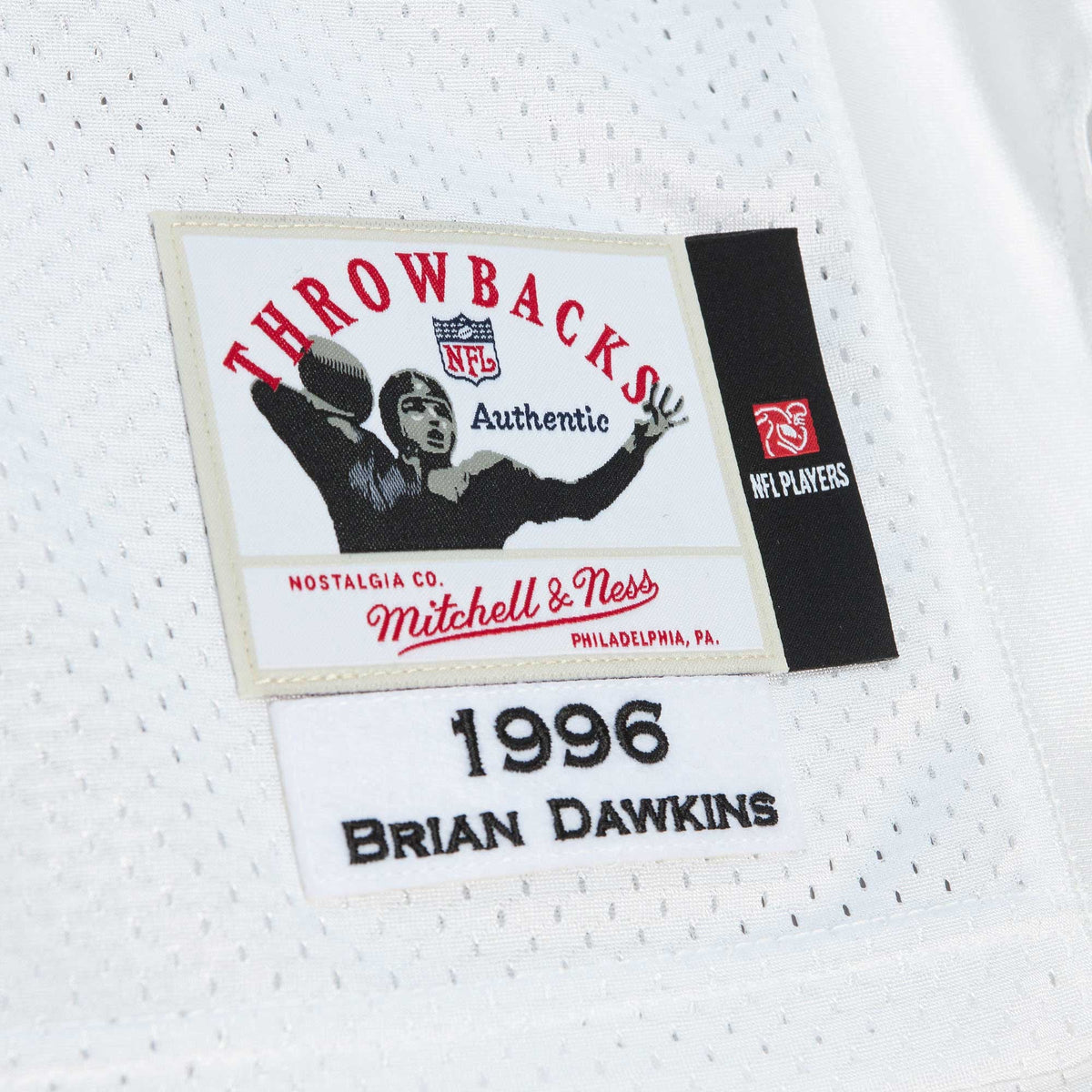 Men's Philadelphia Eagles 1996 Brian Dawkins White Throwback Retired Player Jersey