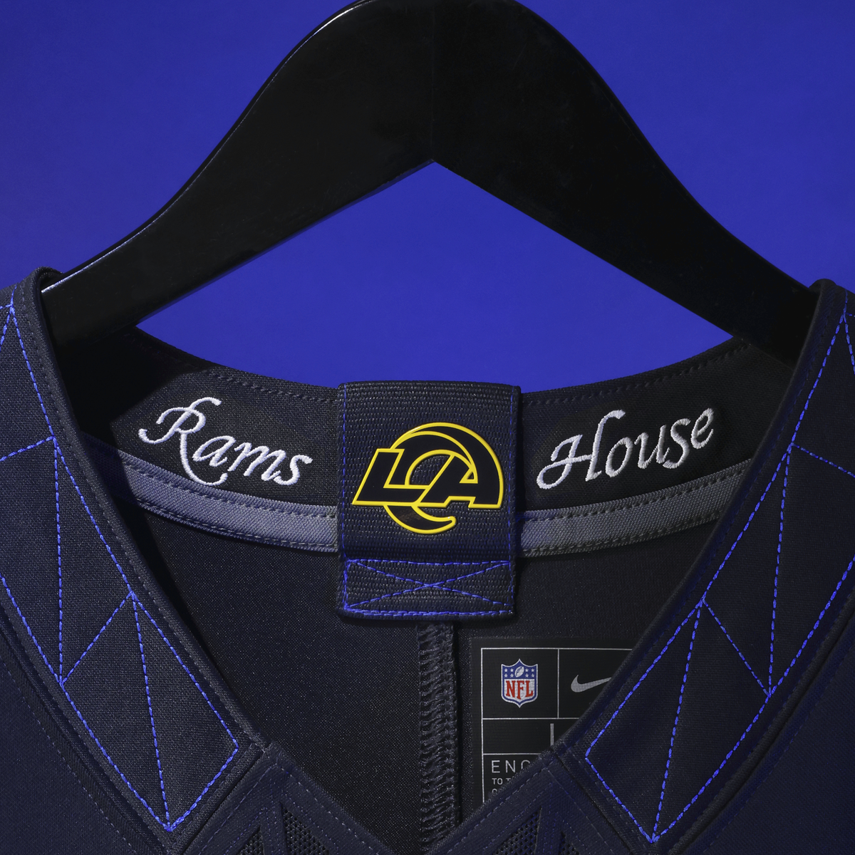Men's Los Angeles Rams Puka Nacua Dark Blue Rivalries Collection Stitched Jersey